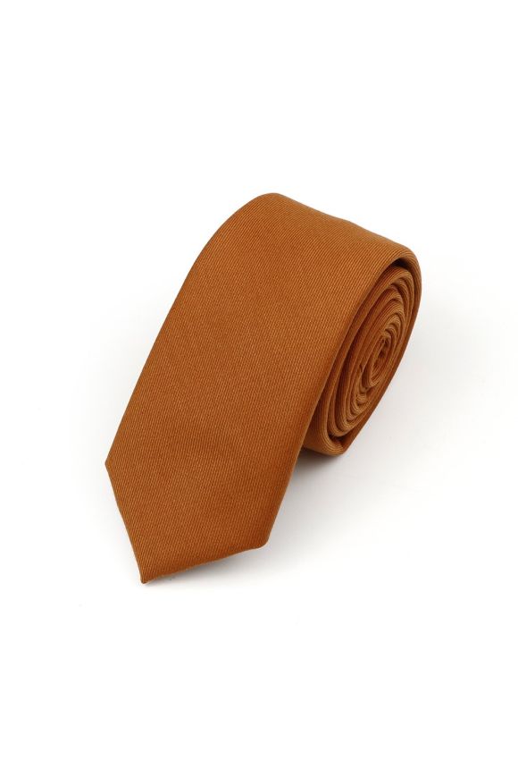 Plain Rust 100% Cotton classic mens tie