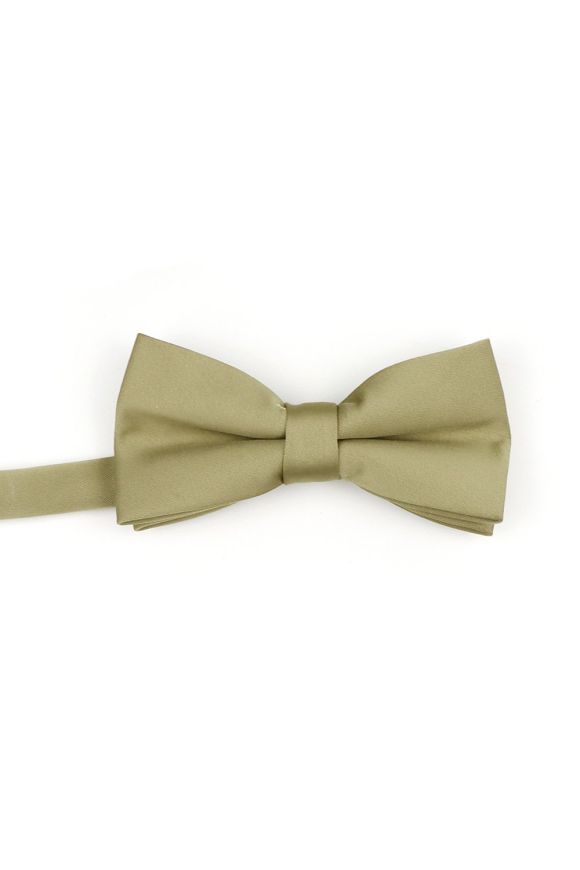 Sage green satin classic mens bow tie