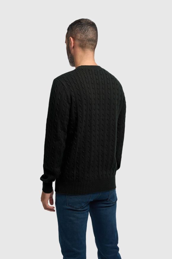 Cavani Foston Dark Green Cabel Jumper