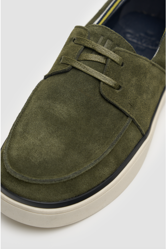 Cavani Amalfi Olive Boat shoe