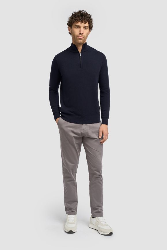 Cavani Ivano crew neck half zip jumper