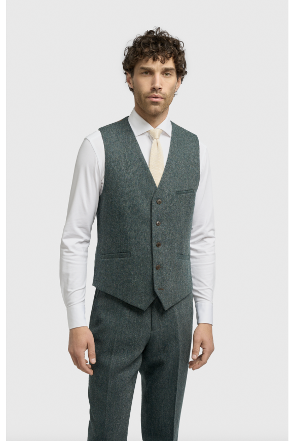 Cavani Thomas Lush Olive Waistcoat