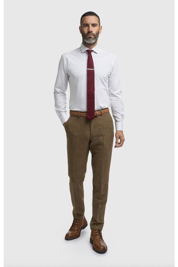 Cavani Thomas Brown Tweed Three Piece Suit