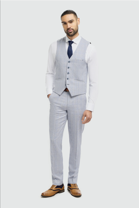 Cavani Caridi Sky Check Waistcoat