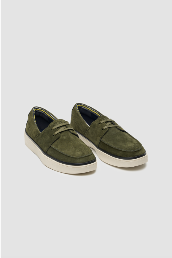 Cavani Amalfi Olive Boat shoe