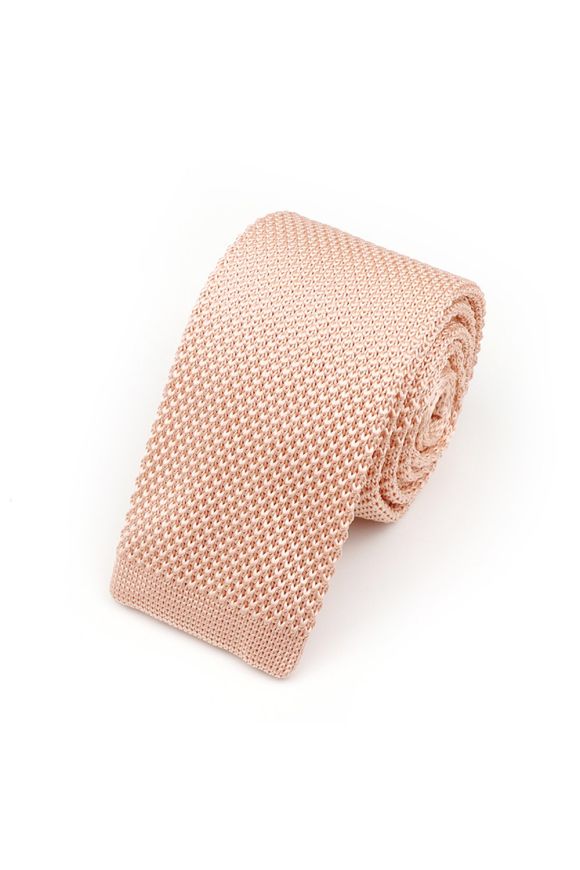Jenson Samuel Pastel Pink Knitted neck tie
