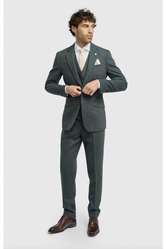 Thomas Lush Olive Tweed Suit Jacket