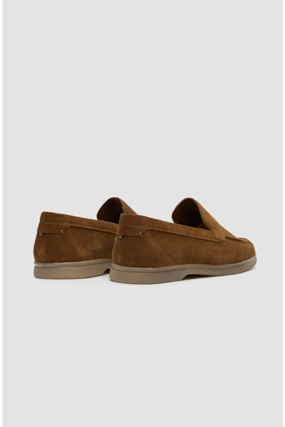 Cavani Breezy Tan Sand Slip-On Suede Loafers