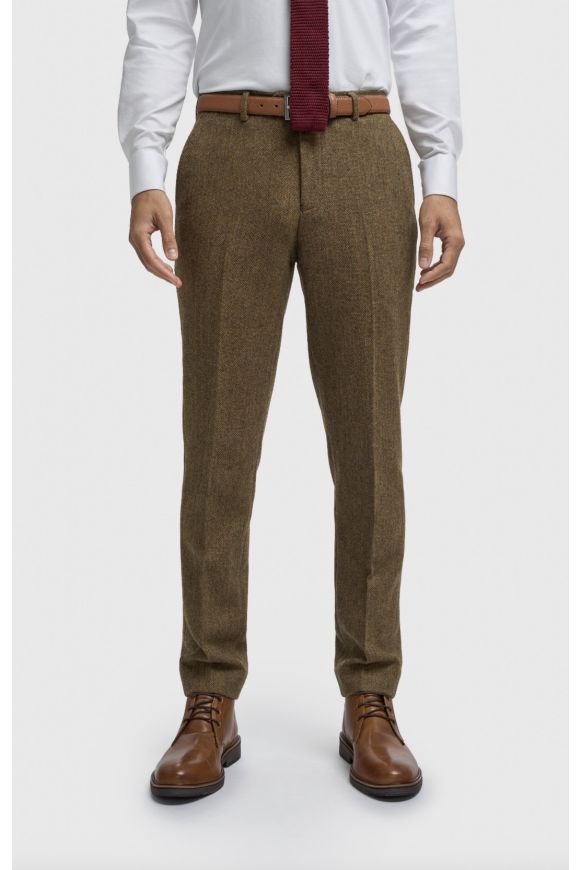 Cavani Thomas Brown Tweed Three Piece Suit