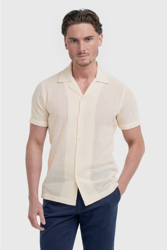 Paris Cuban Collar Shirt White