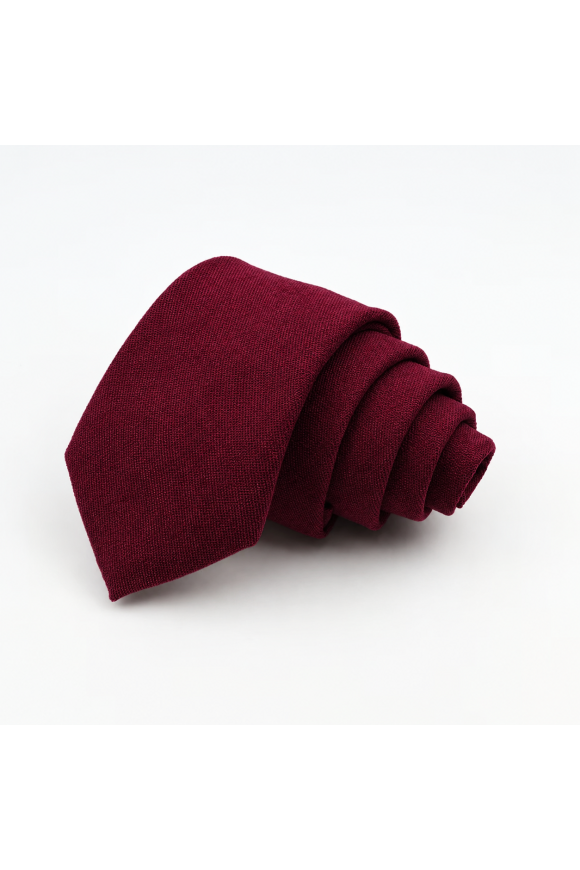 Mens Tweed Wine Woven Tie