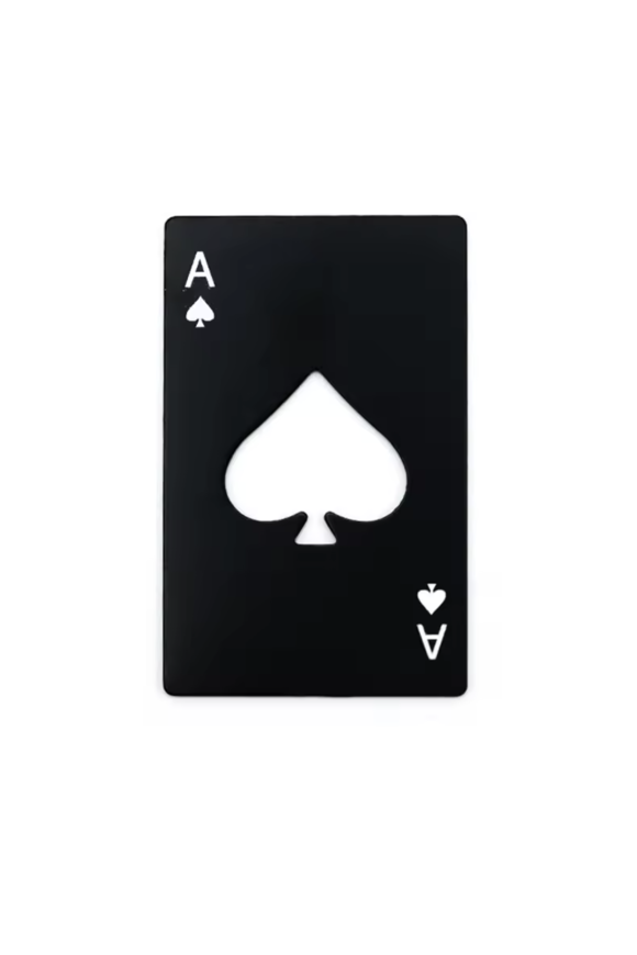 Stainless Steel Ace Of Spades Novelty Bottle Opener