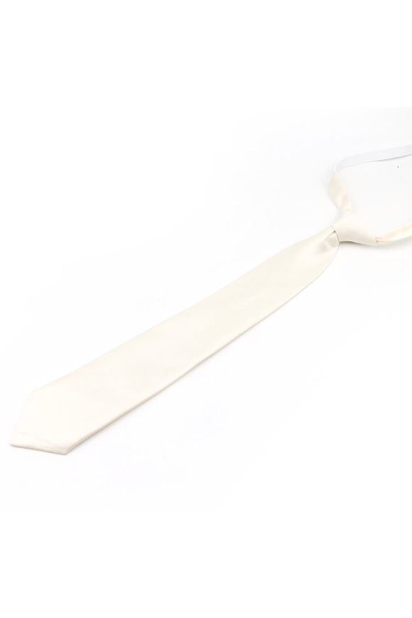 Plain Ivory satin classic children's tie
