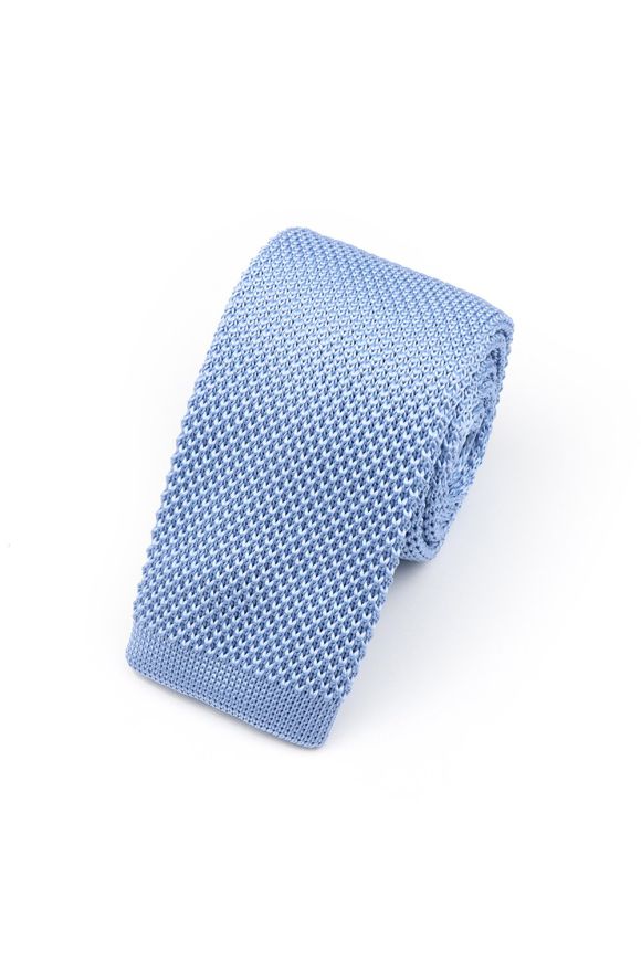 Jenson Samuel Pastel Blue Knitted neck tie