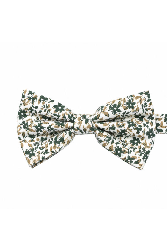 Children's Olive floral flower cotton bowtie