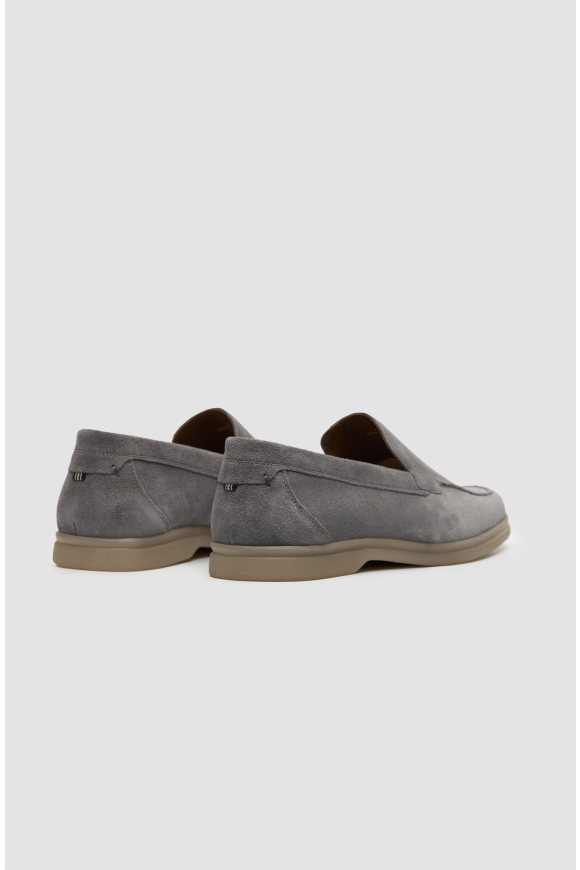 Cavani Breezy Grey Slip-On Suede Loafers