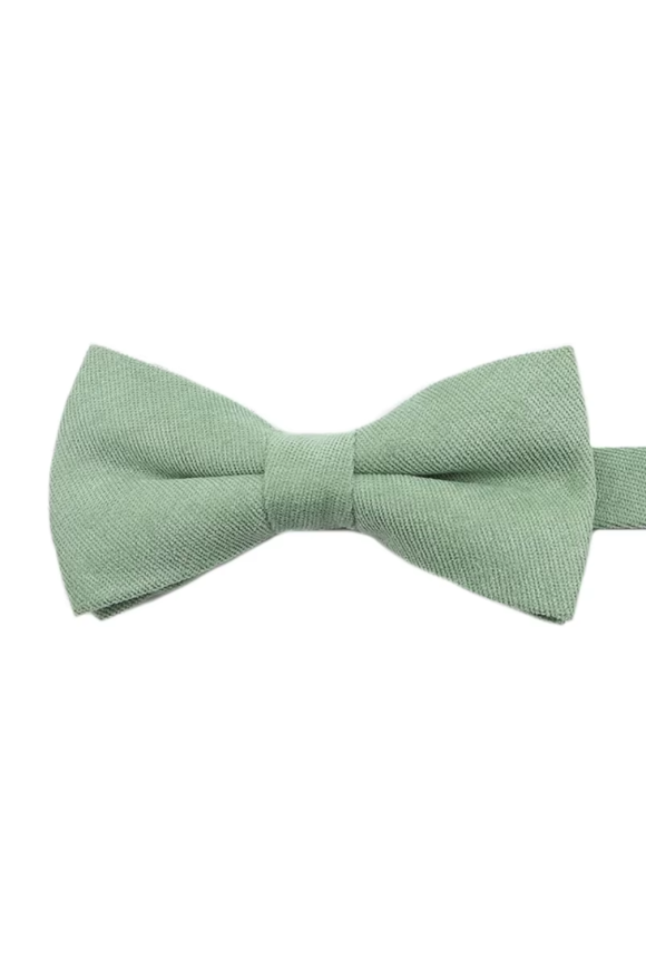 Children's Tweed Pastel Green Woven Bow Tie