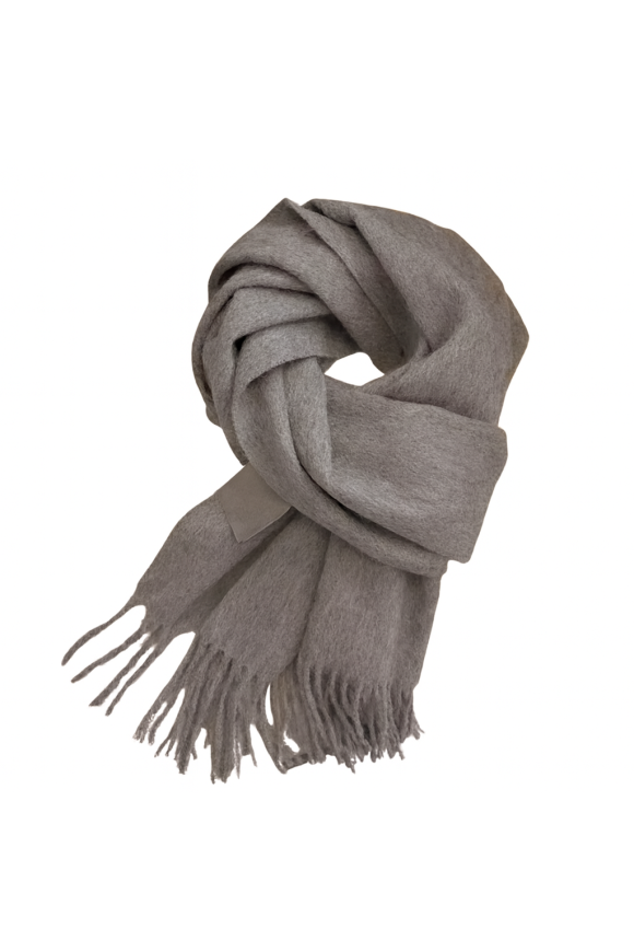 Men's Pure Wool Dark Grey Scarf