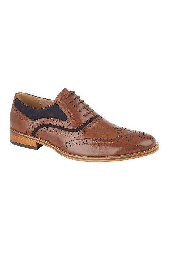 Roamers Navy Two Tone Brogue