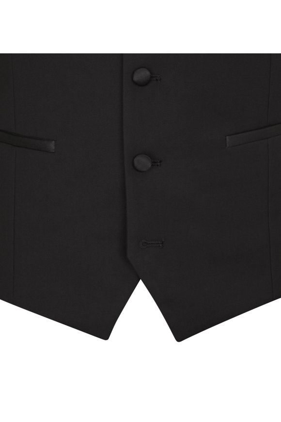 Skopes Sinatra 3-Piece Dinner Suit – Black Satin Peak Lapel