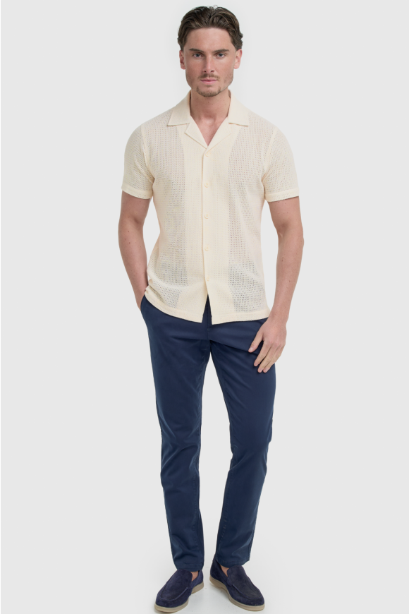 Paris Cuban Collar Shirt White