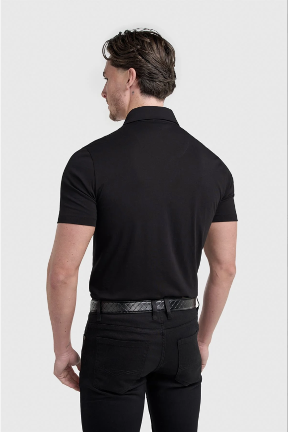 Sanchez Black cotton Polo