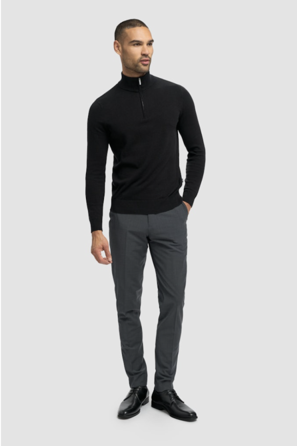 Cavani Ivano crew neck half zip jumper