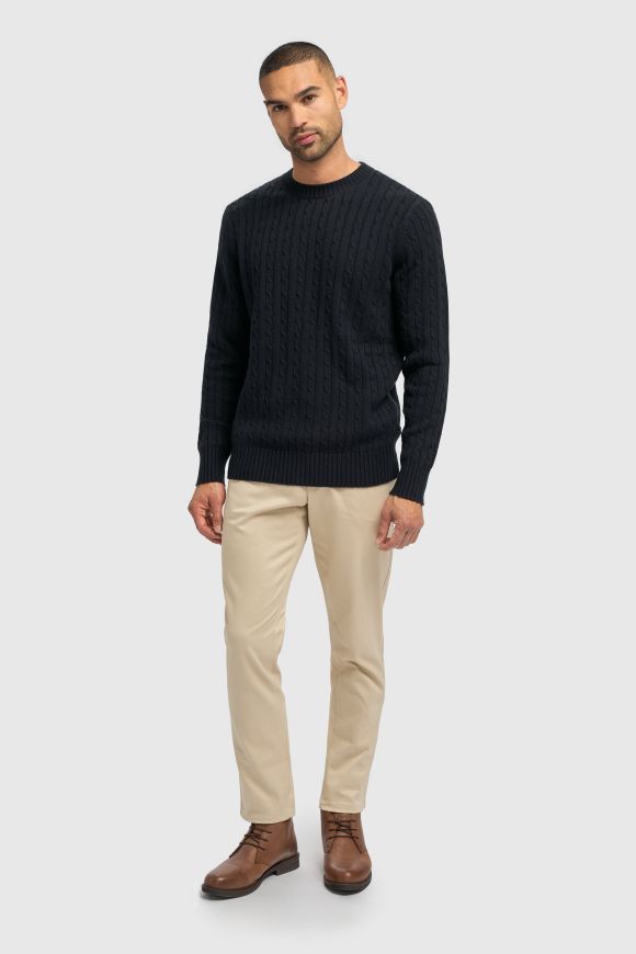 Cavani Foston Navy Cable Jumper