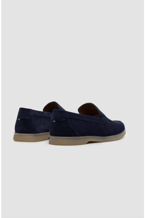 Cavani Breezy Navy Slip-On Suede Loafers