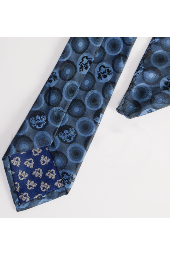 Marc Darcy Blue Bubble Lining tie, pocket square set