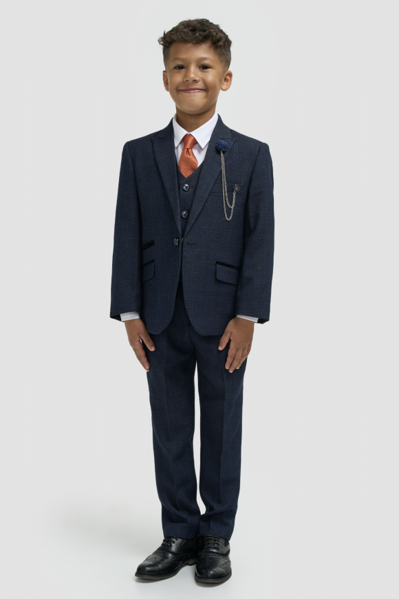 Cavani Kids Boys Caridi Navy Three piece Suit
