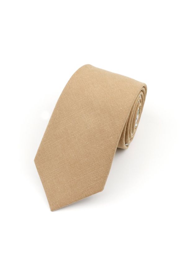 Two Tone Pastel Tan floral cotton tie