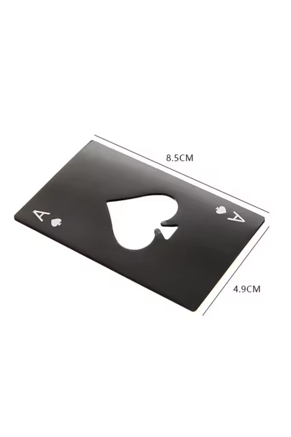 Stainless Steel Ace Of Spades Novelty Bottle Opener