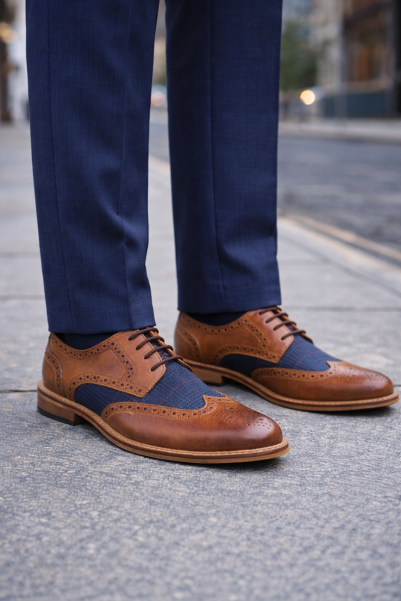Roamers Two Tone Tan Brogue