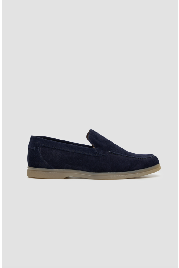Cavani Breezy Navy Slip-On Suede Loafers