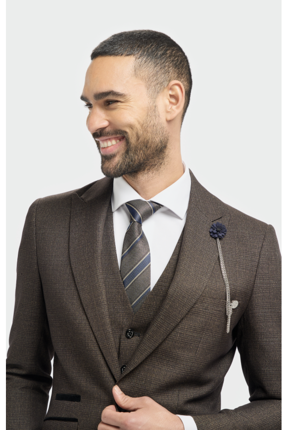 Cavani Caridi Brown Waistcoat