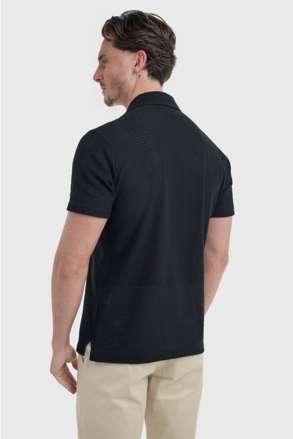 Paris Cuban Collar Shirt Navy