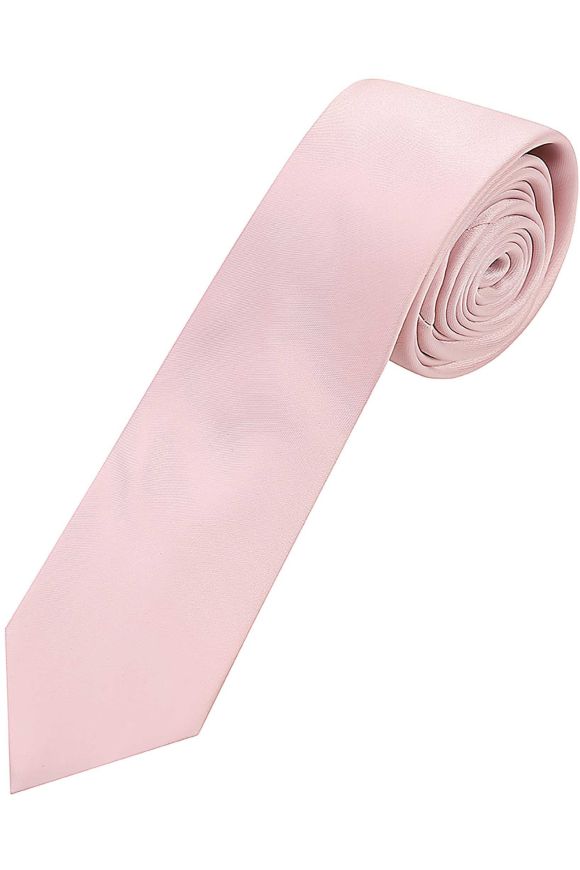 Pastel Pink Tie, Pocket Square & Silver Tie Clip Gift Set