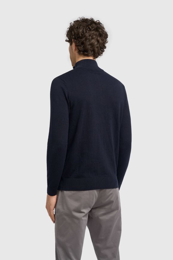 Cavani Ivano crew neck half zip jumper