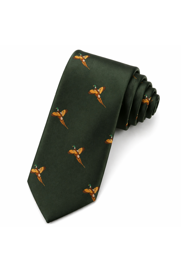 Mens Green Pheasant Tie