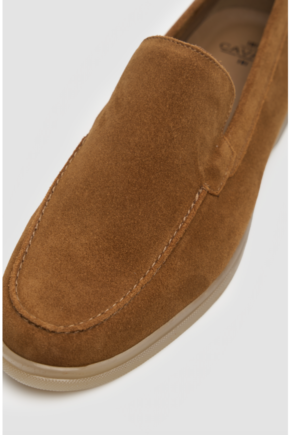 Cavani Breezy Tan Sand Slip-On Suede Loafers