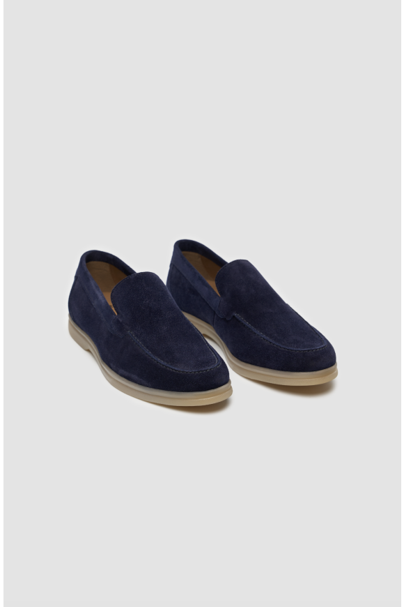 Cavani Breezy Navy Slip-On Suede Loafers