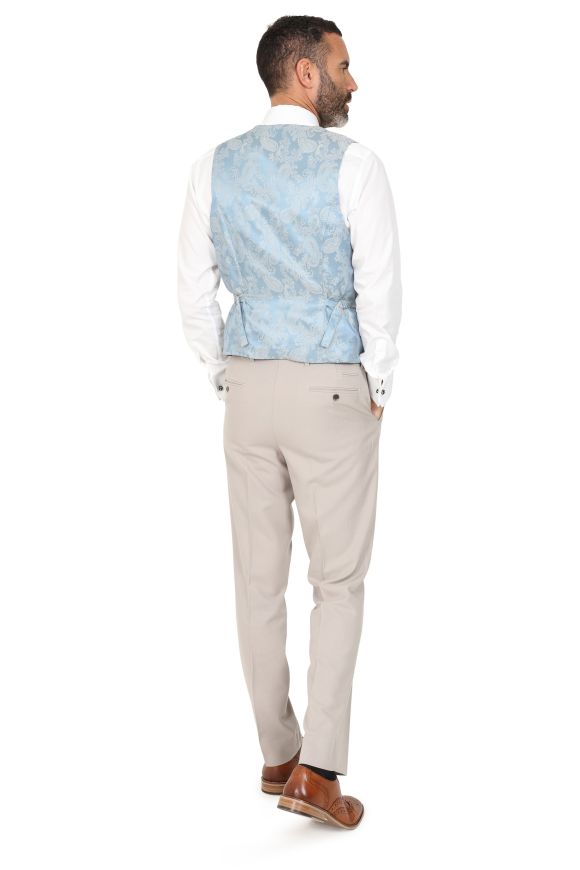 Jenson Samuel Alnwick Navy Jacket with contrast stone waistcoat & trousers
