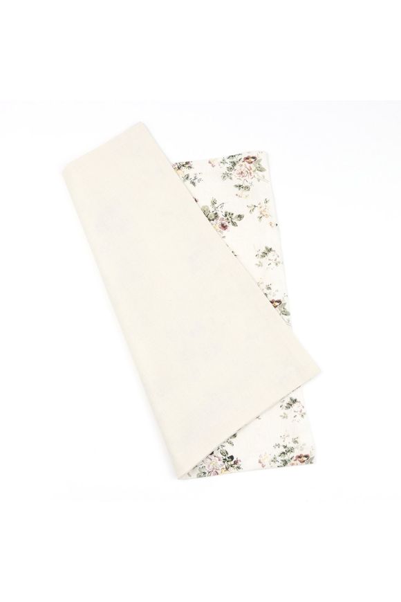 Two Tone Stone floral cotton Pocket square