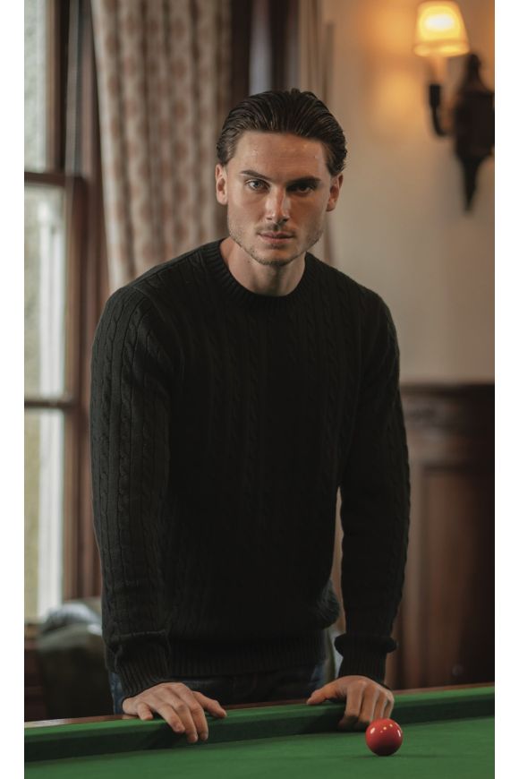Cavani Foston Dark Green Cabel Jumper