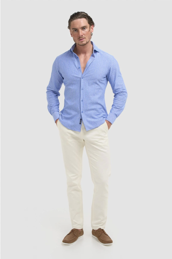 Ashley Stripe Blue Shirt