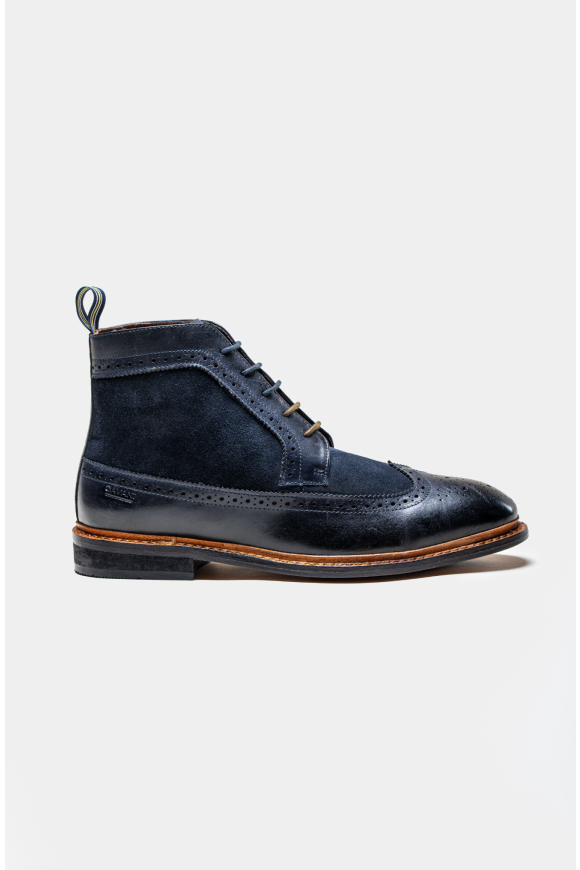 Cavani Bosworth Navy Leather Boots