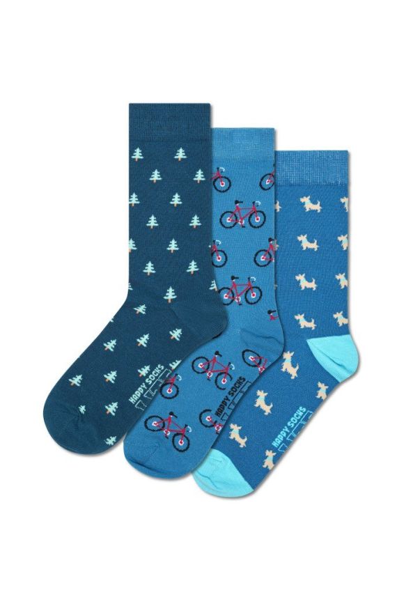 Happy Socks 3-Pack Everyday Dog Socks