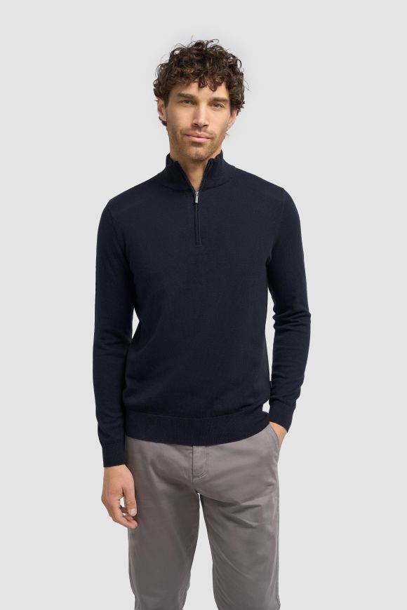 Cavani Ivano crew neck half zip jumper