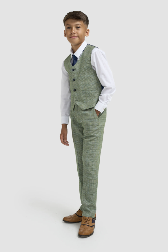 Cavani Kids Boys Caridi Sage Three piece Suit